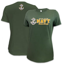Load image into Gallery viewer, Navy Ladies Duo T-Shirt