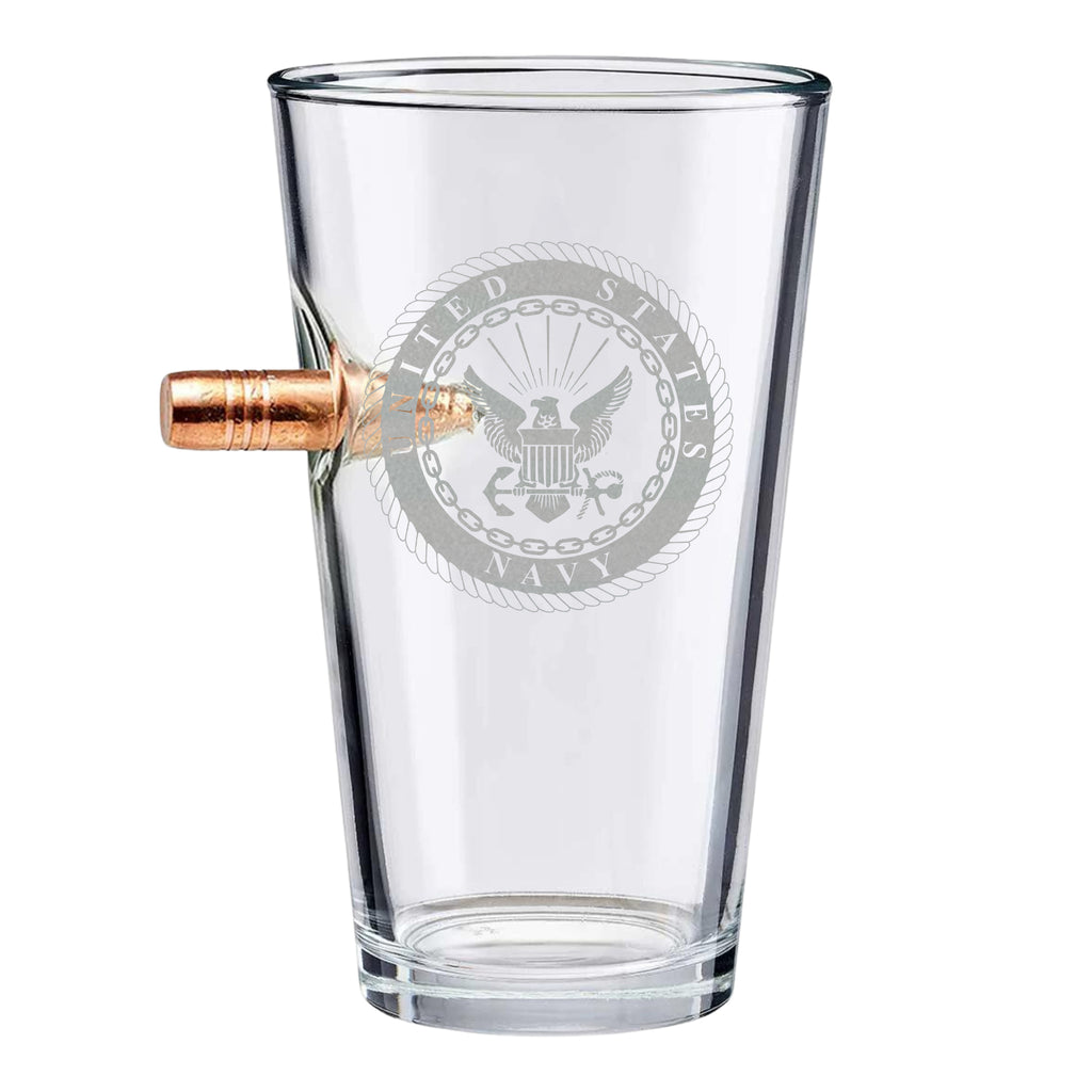 Navy Seal 50BMG Bullet 16oz Pint Glass