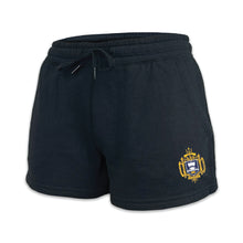 Load image into Gallery viewer, Pick Your Design USNA Ladies Fleece Shorts (Black)