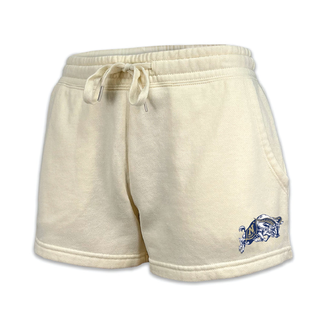 Pick Your Design USNA Ladies Fleece Shorts (Tan)