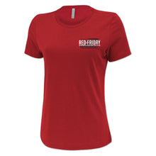 Load image into Gallery viewer, RED Friday Left Chest Ladies T-Shirt (Red)