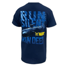 Load image into Gallery viewer, Navy Run Silent Run Deep T-Shirt (Navy)