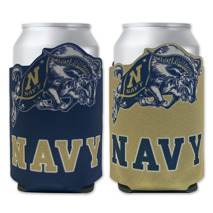 Navy Charging Goat Halftime Beverage Insulator