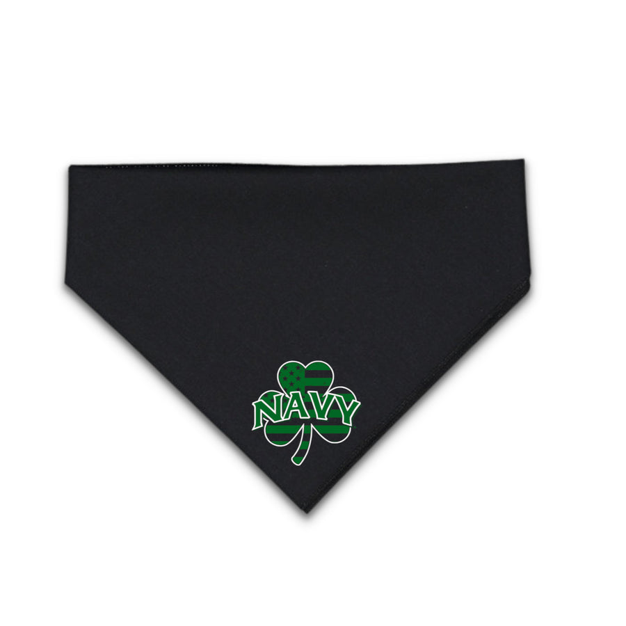 Navy Shamrock Dog Bandana