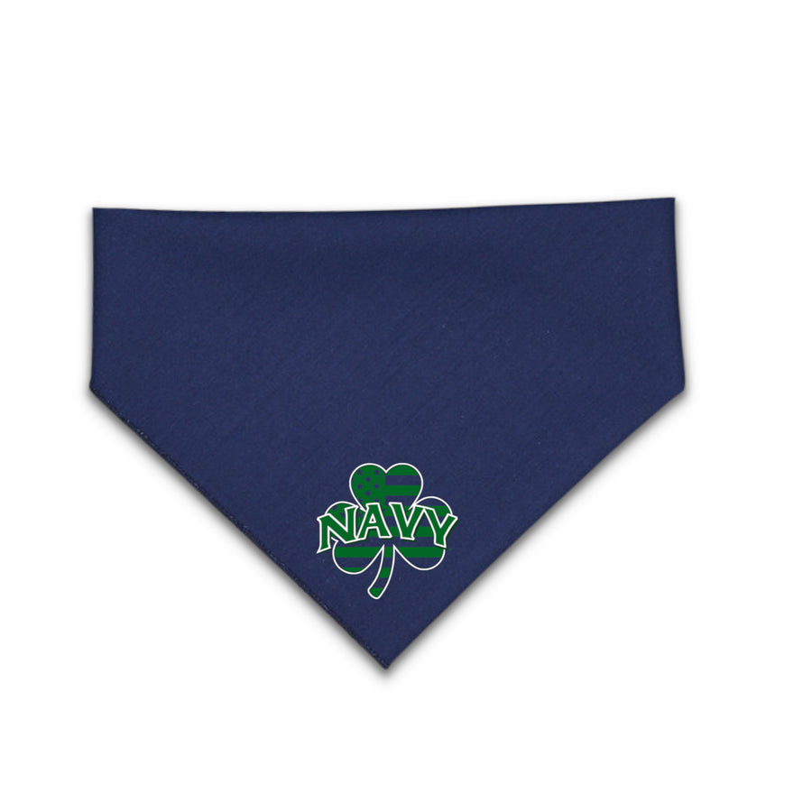 Navy Shamrock Dog Bandana