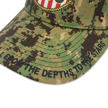Load image into Gallery viewer, Navy Medal Of Honor 250th Anniversary Mesh Back Hat (Camo)
