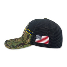 Load image into Gallery viewer, Navy Medal Of Honor 250th Anniversary Mesh Back Hat (Camo)