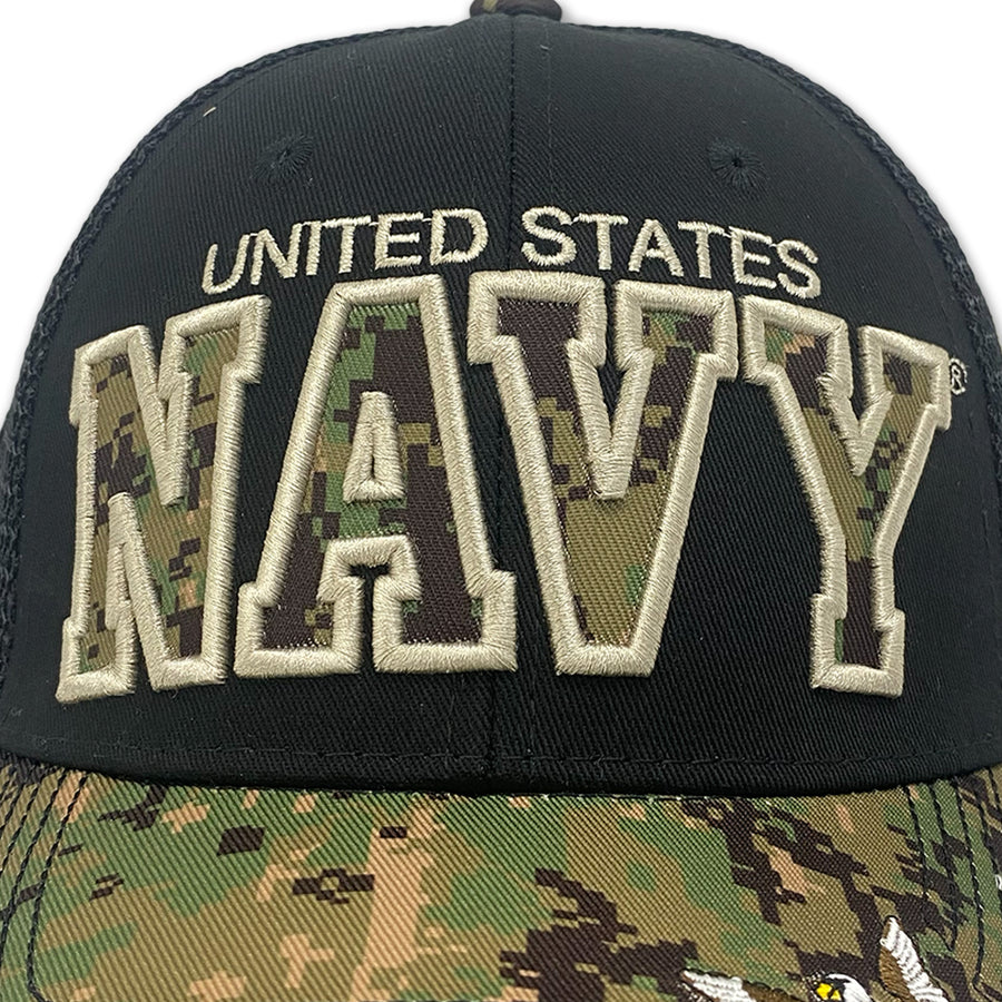 Navy Military Shadow 250th Anniversary Mesh Back Hat (Camo)
