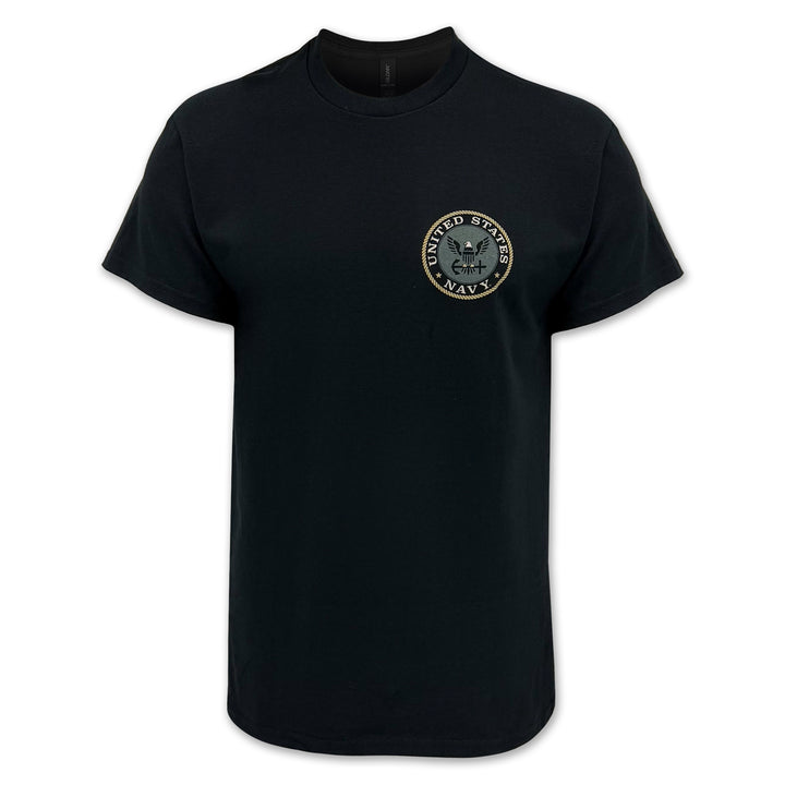 Navy Camo Flag T-Shirt (Black)