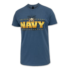 Load image into Gallery viewer, United States Navy Gold Flags T-Shirt (Indigo Blue)