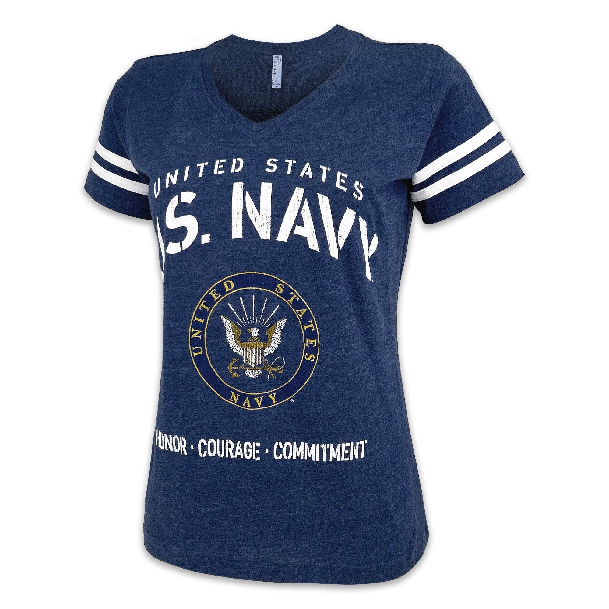 United States Navy Ladies Stencil T-Shirt (Navy) – Navy Gear