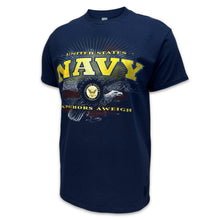 Load image into Gallery viewer, United States Navy Eagle Burst T-Shirt (Navy)
