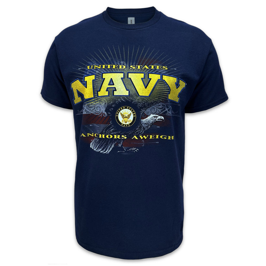 United States Navy Eagle Burst T-Shirt (Navy)