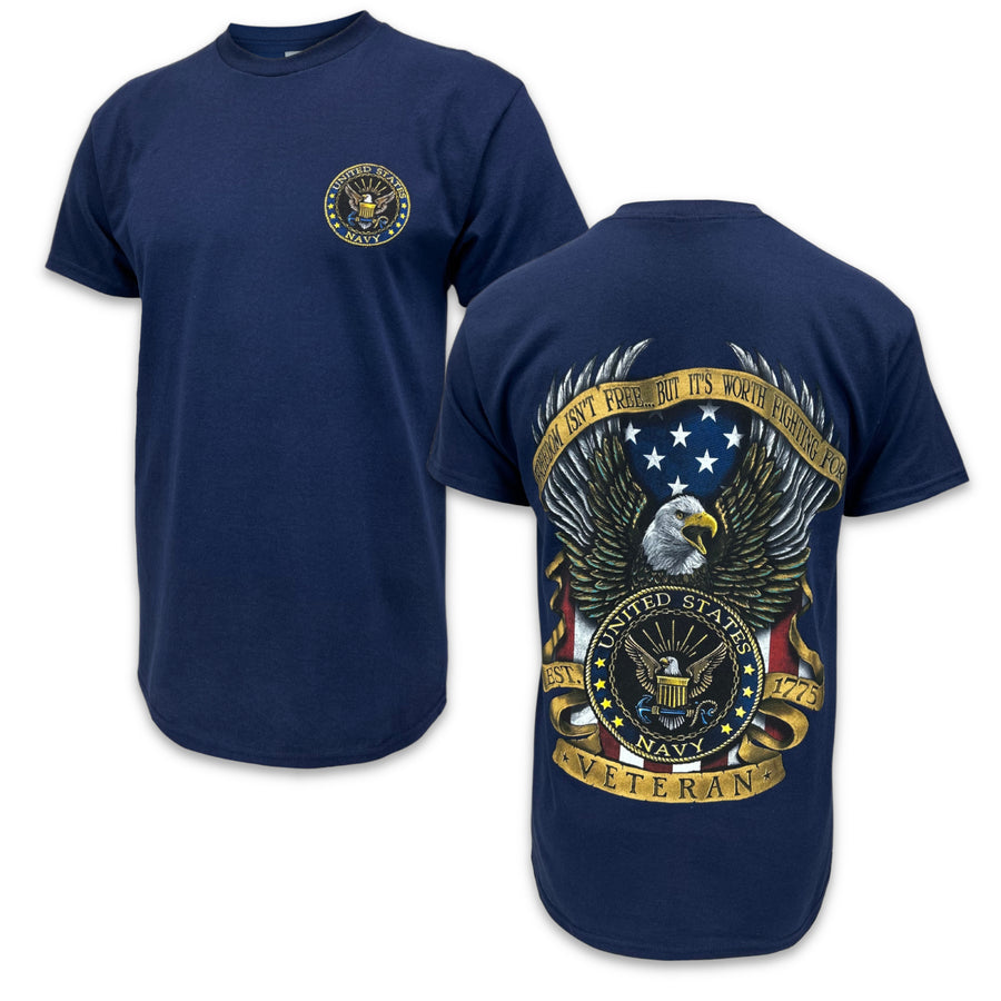 Navy Freedom Isn't Free Veteran T-Shirt (Navy)