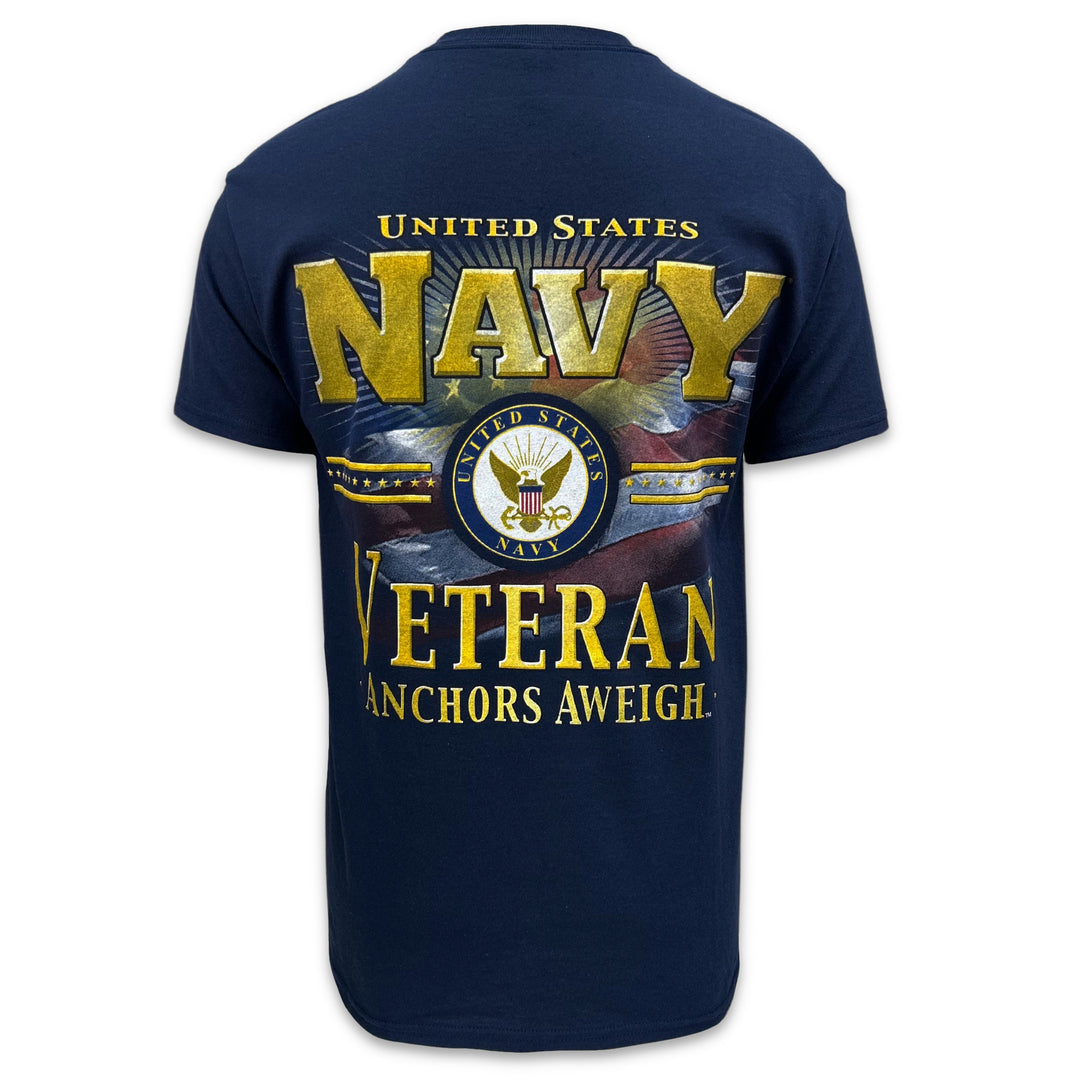 Navy Veteran Star Band T-Shirt (Navy)