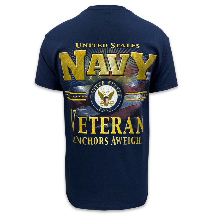 Navy Veteran Star Band T-Shirt (Navy)