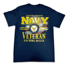 Load image into Gallery viewer, Navy Veteran Star Band T-Shirt (Navy)