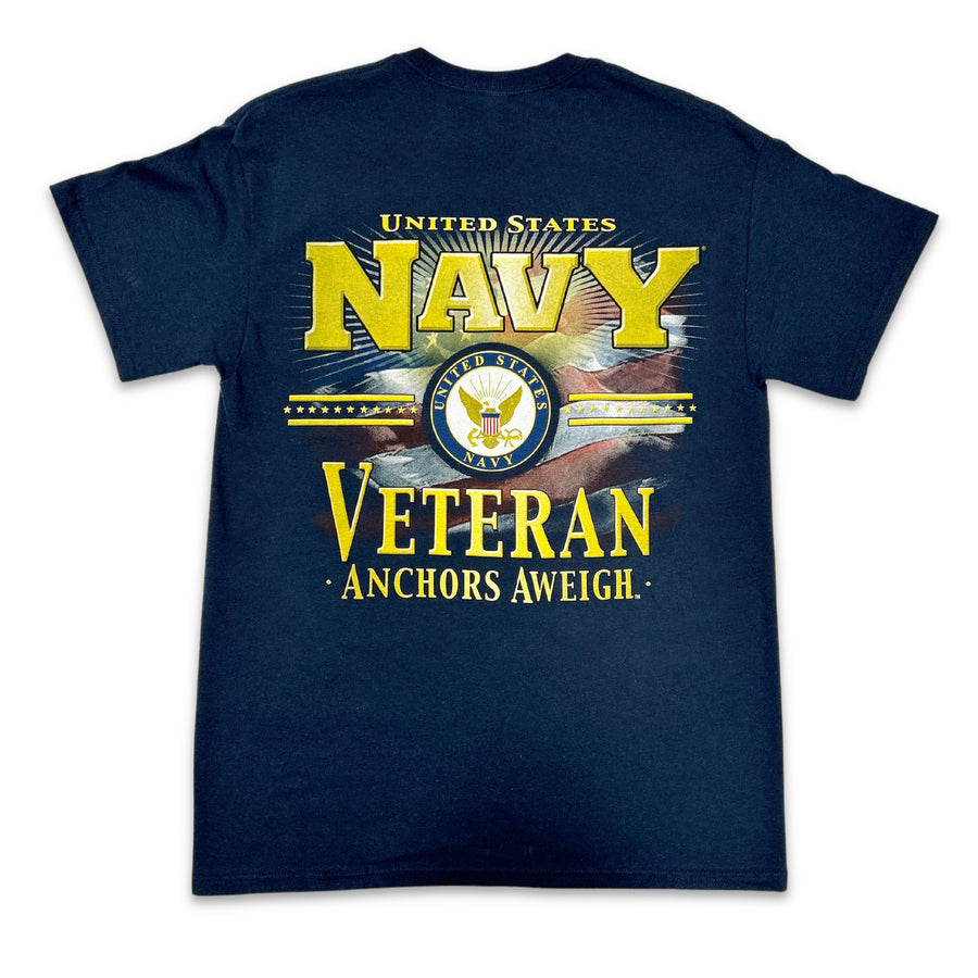 Navy Veteran Star Band T-Shirt (Navy)