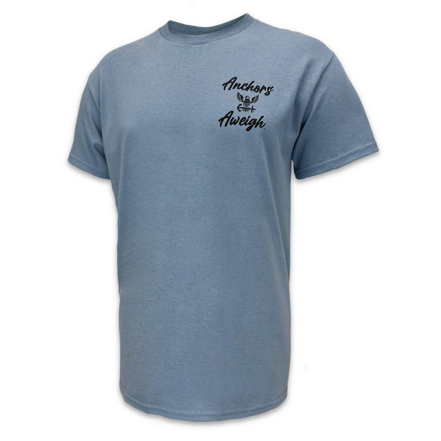 Navy Vintage Pinup T-Shirt (Stone Blue)