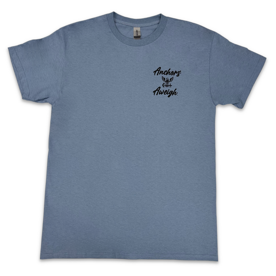 Navy Vintage Pinup T-Shirt (Stone Blue)