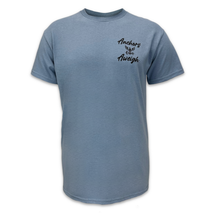 Navy Vintage Pinup T-Shirt (Stone Blue)