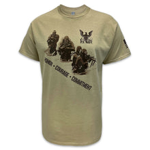 Load image into Gallery viewer, Navy Squad Honor Courage Commitment T-Shirt (Tan)
