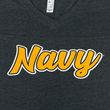 Load image into Gallery viewer, Navy Ladies Script T-Shirt (Smoke)