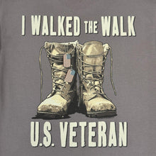 Load image into Gallery viewer, I Walked the Walk U.S. Veteran T-Shirt (Charcoal)