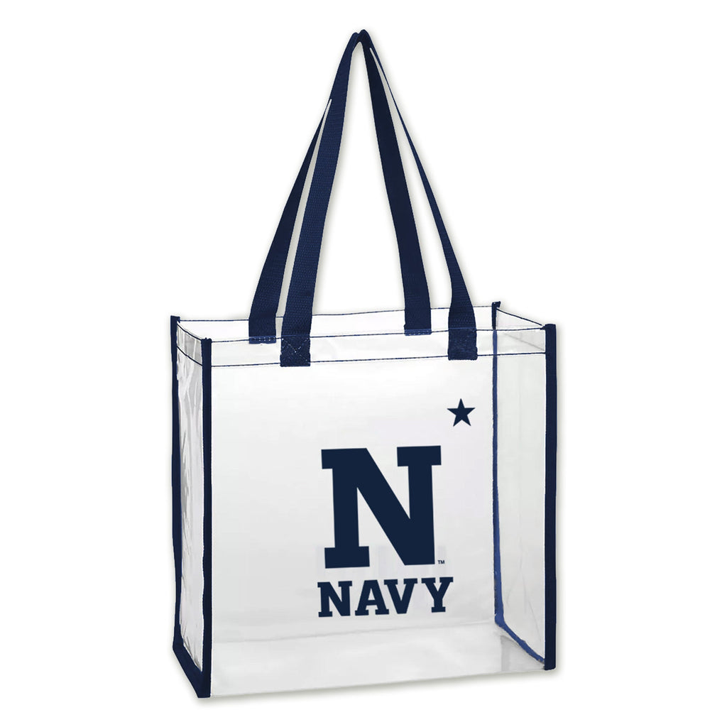 Navy Game Day Stadium Tote (Clear)