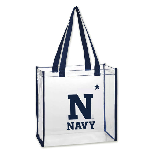 Navy Game Day Stadium Tote (Clear)