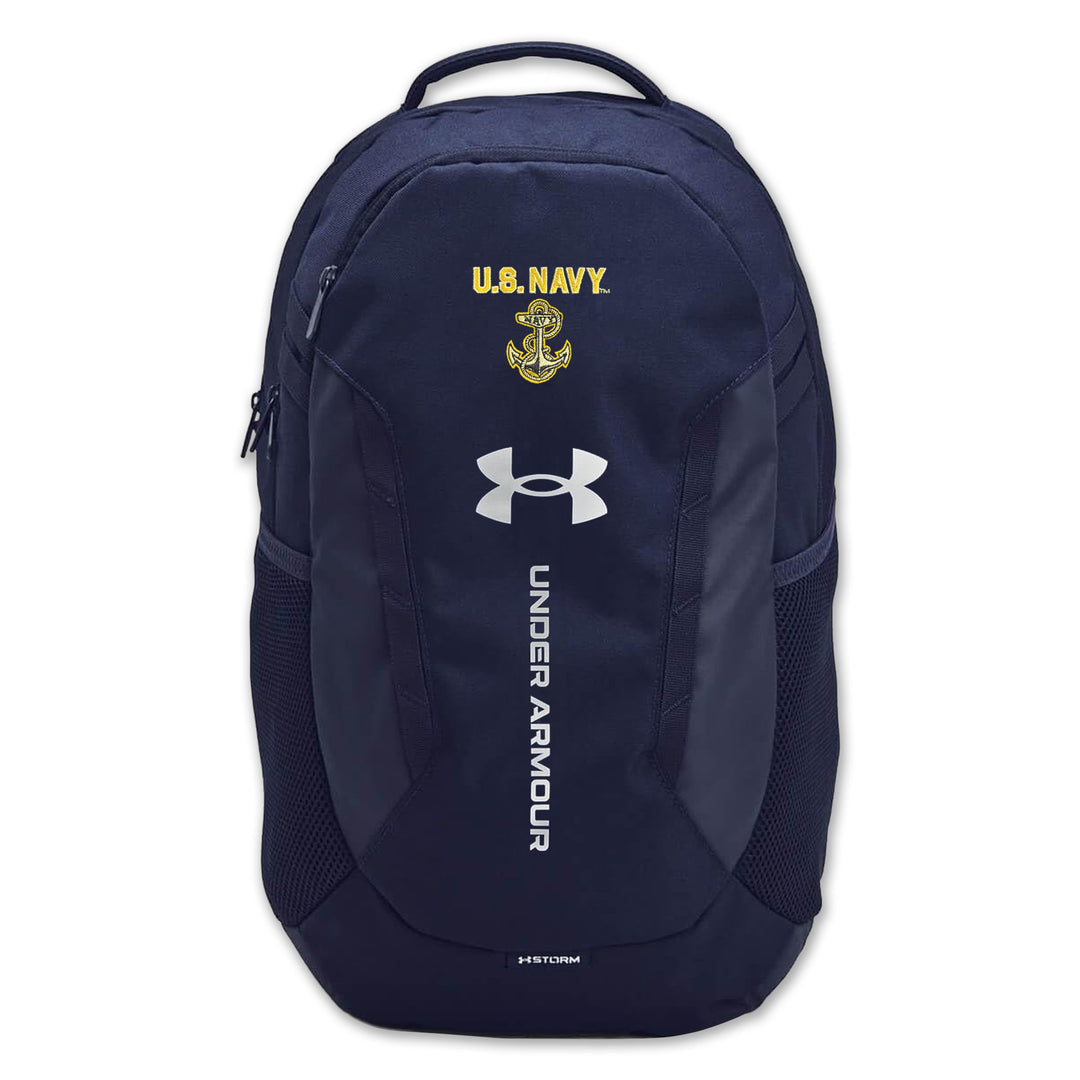 U.S. Navy Anchor Under Armour Hustle 6.0 Backpack (Navy)