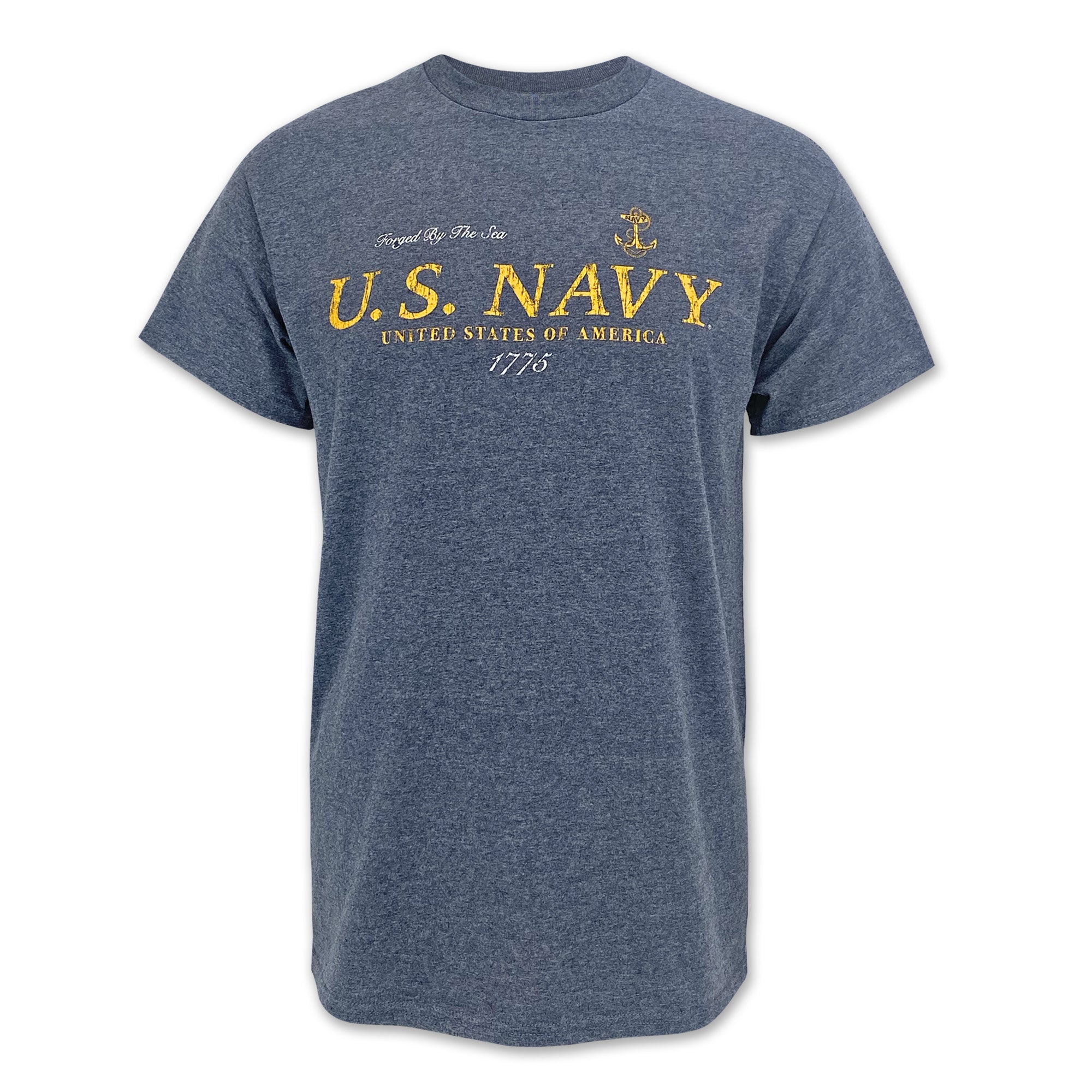 トップス deres 24th Erny pocket play shirt navy U.S. Navy Distressed Print Top Icon T-Shirt (Heather Navy) – Navy Gear