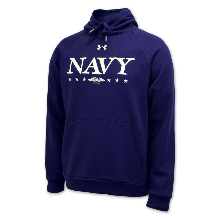 Under Armour Navy Eagle Rival Fleece Hood (Navy)