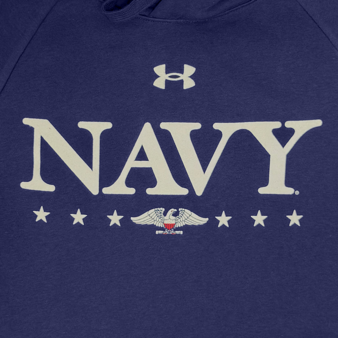 Under Armour Navy Eagle Rival Fleece Hood (Navy)