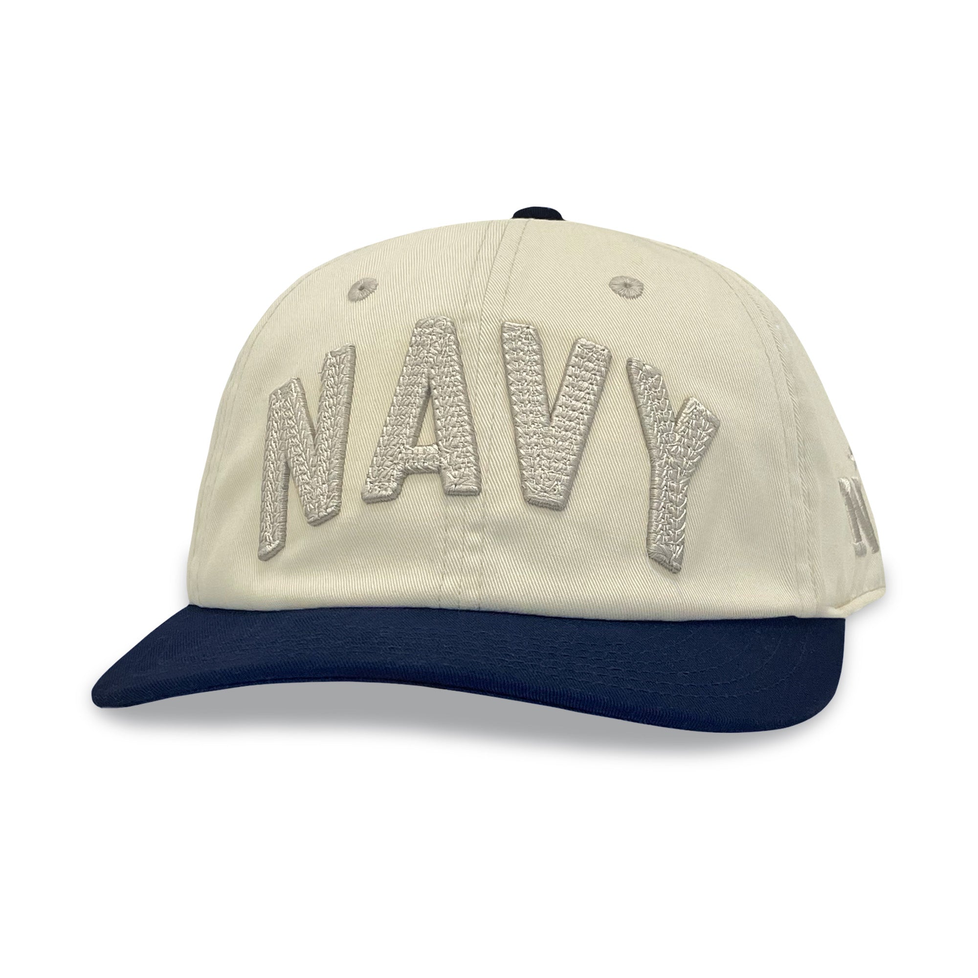 Navy Under Armour Washed Low Crown Flat Adjustable Hat (Stone
