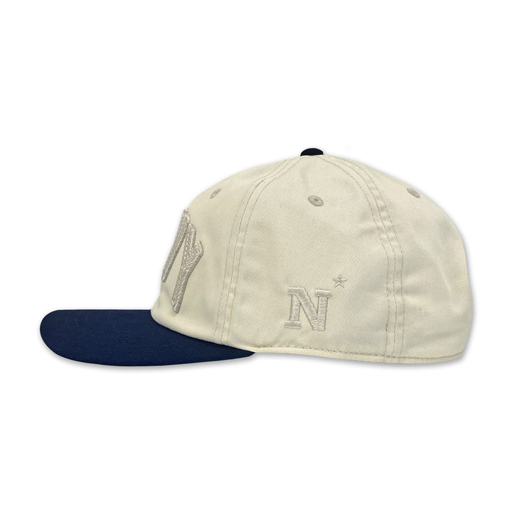 Navy Under Armour 2025 Rivalry Poly Cotton Washed Low Crown Flat Adjustable Hat (Stone)