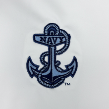 Load image into Gallery viewer, Navy Tonal Anchor Under Armour Performance Polo (White)