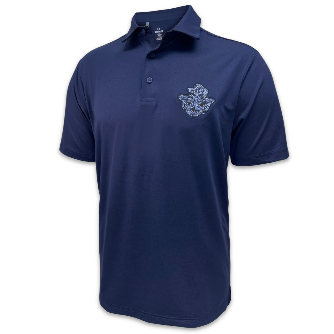 Navy Under Armour Silent Service Polo (Navy)