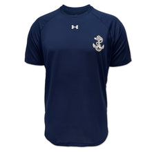 Load image into Gallery viewer, Navy Under Armour Left Chest Anchor Tech T-Shirt (Navy)