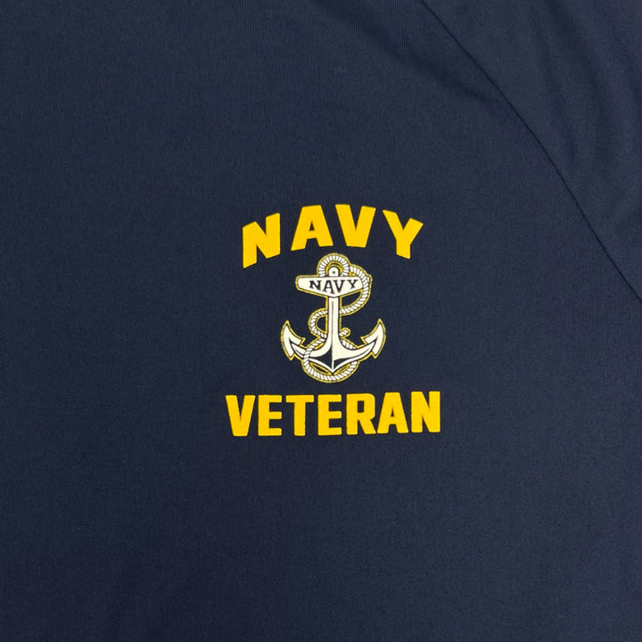 Navy Under Armour Left Chest Anchor Veteran Tech T-Shirt (Navy)