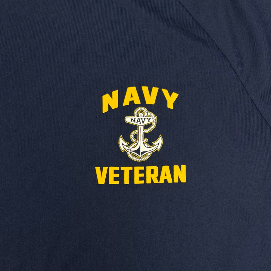 Navy Under Armour Left Chest Anchor Veteran Tech T-Shirt (Navy)