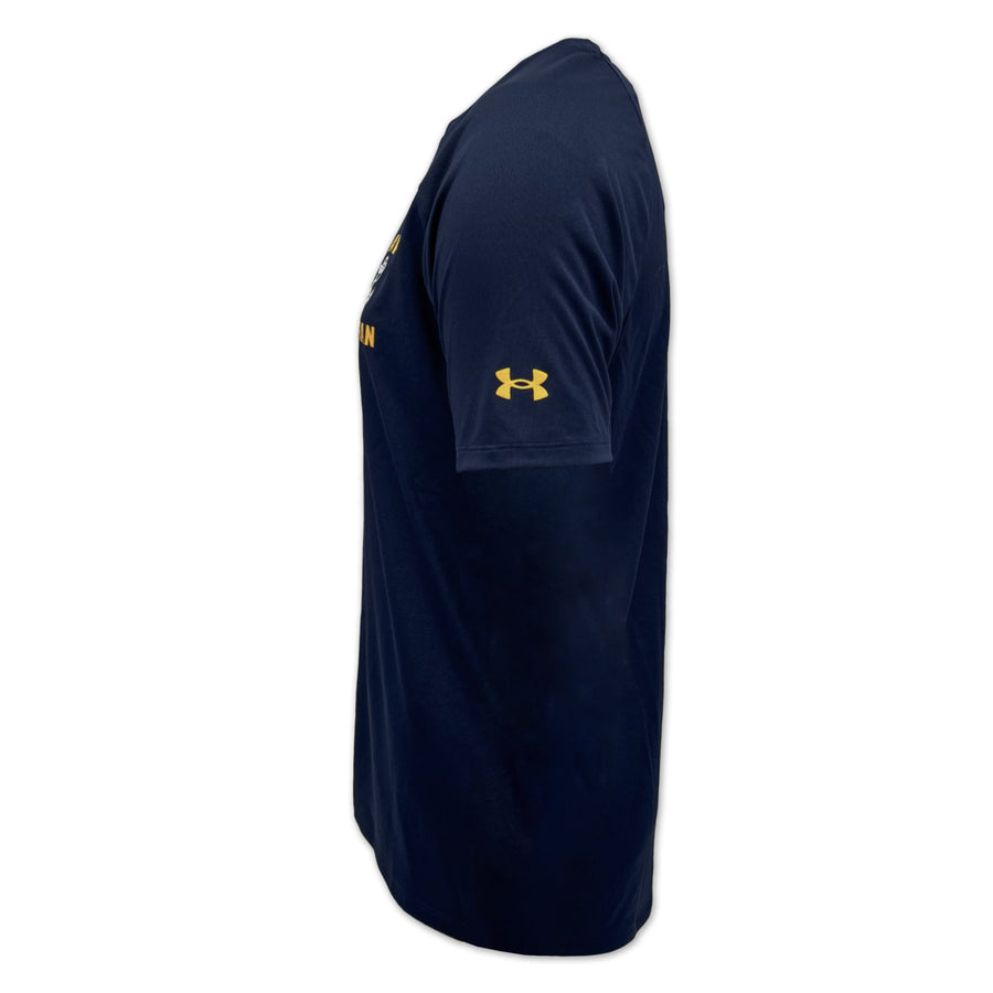 Navy Under Armour Left Chest Anchor Veteran Tech T-Shirt (Navy)