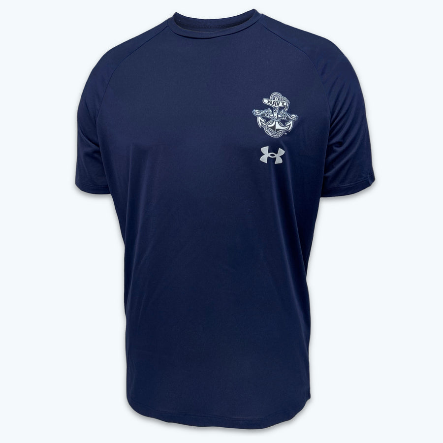 Navy Under Armour 2023 Rivalry Anchor Silent Service Spine Tech T-Shirt (Navy)