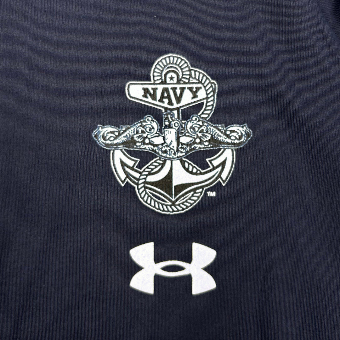 Navy Under Armour Anchor Silent Service Spine Long Sleeve T-Shirt (Navy)