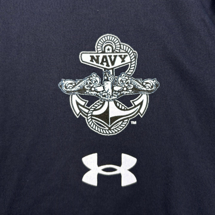 Navy Under Armour Anchor Silent Service Spine Long Sleeve T-Shirt (Navy)