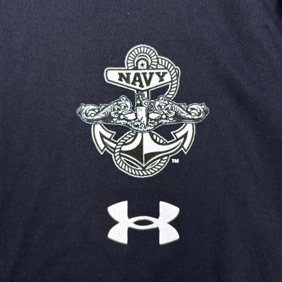 Navy Under Armour Anchor Silent Service Spine Long Sleeve T-Shirt (Navy)