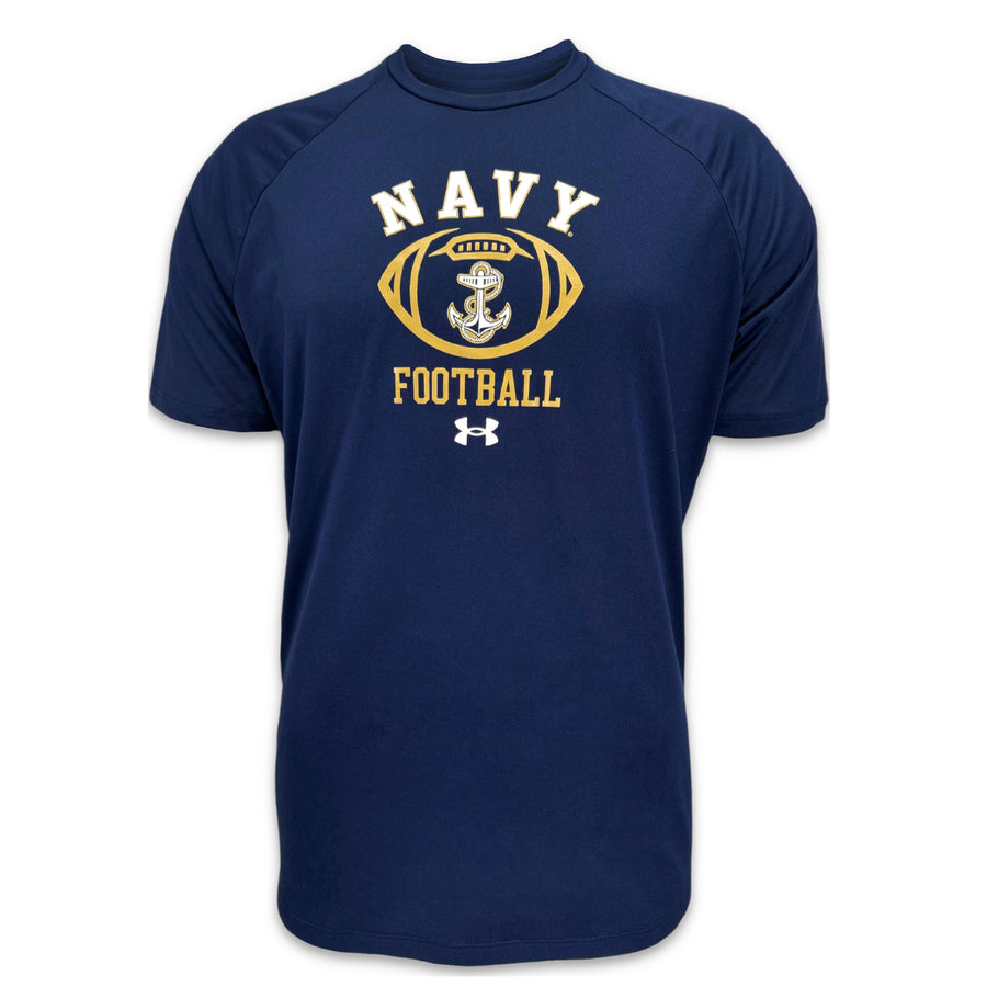 Navy Football Under Armour Sideline Anchor Tech T-Shirt (Navy)