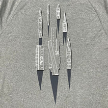 Load image into Gallery viewer, Navy Under Armour Damn the Torpedoes Ship Long Sleeve T-Shirt (Grey)
