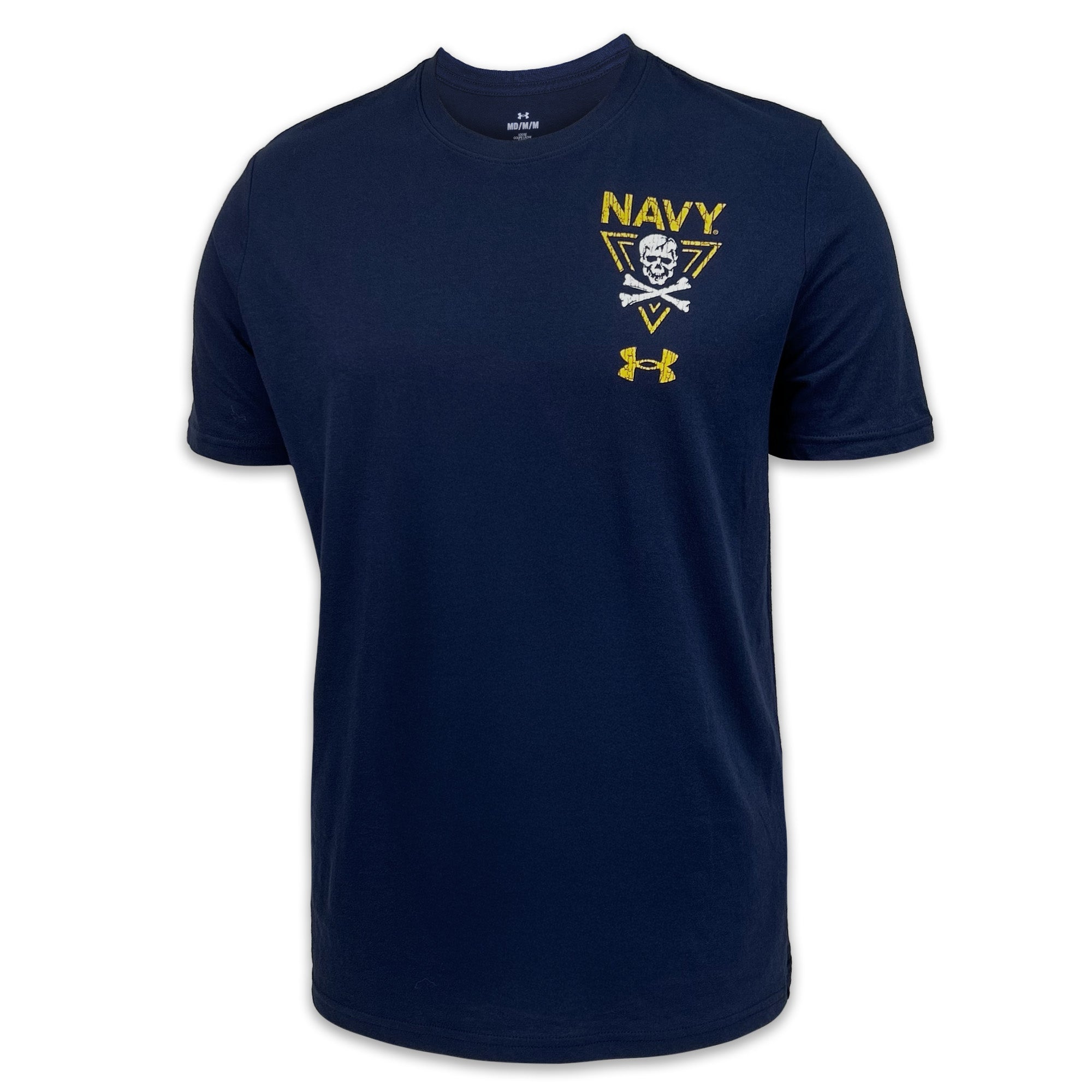 Navy Under Armour 2-Sided Jolly Rogers Fear the Bones Triangle T