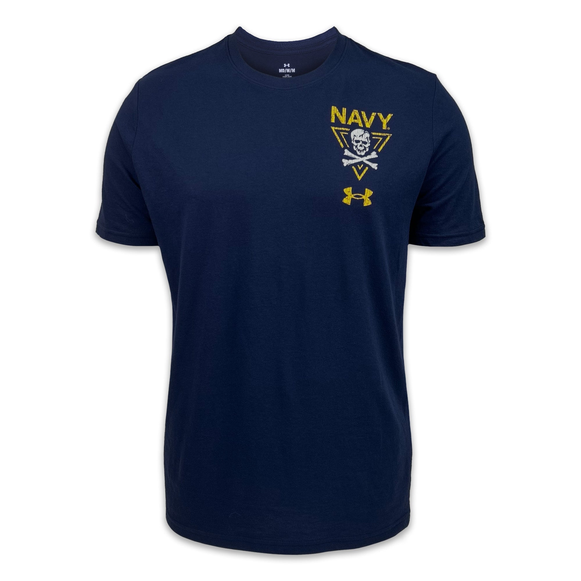 Navy Under Armour 2-Sided Jolly Rogers Fear the Bones Triangle T